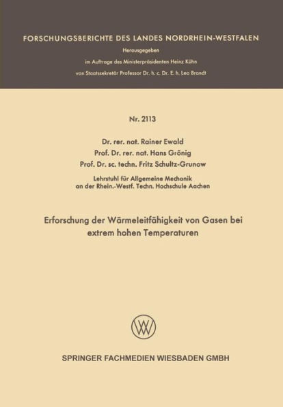 Erforschung der Wärmeleitfähigkeit von Gasen bei extrem hohen Temperaturen