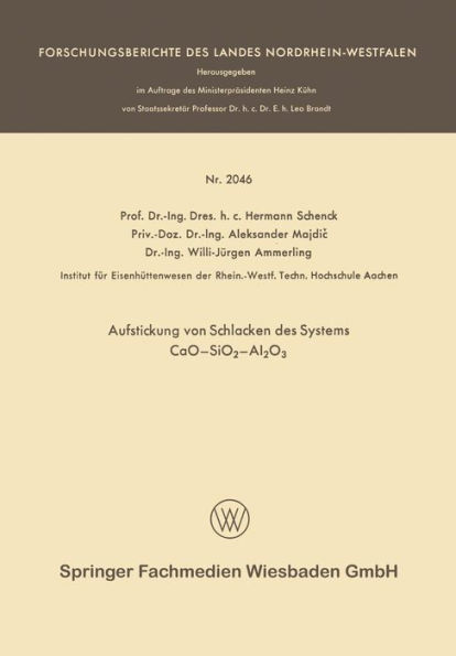 Aufstickung von Schlacken des Systems CaO-SiO2-Al2O3