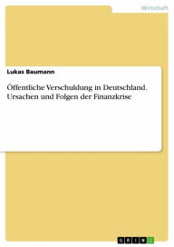 Title: Öffentliche Verschuldung in Deutschland. Ursachen und Folgen der Finanzkrise, Author: Lukas Baumann