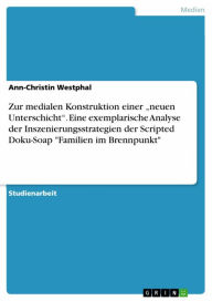 Title: Zur medialen Konstruktion einer 'neuen Unterschicht'. Eine exemplarische Analyse der Inszenierungsstrategien der Scripted Doku-Soap 'Familien im Brennpunkt', Author: Ann-Christin Westphal