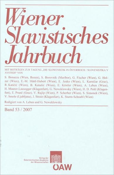 Wiener Slavistisches Jahrbuch: Band 53 / 2007 / Edition 1