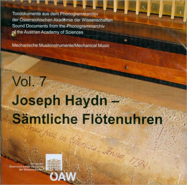 Joseph Haydn - Samtliche Flotenuhren: Mechanische Musikinstrumente/Mechanincal Music Volume 7
