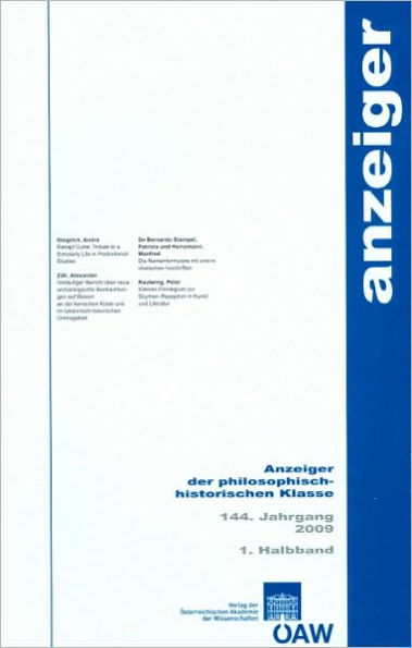 Anzeiger der philosophisch-historischen Klasse 144. Jahrgang 1. Halbband 2009