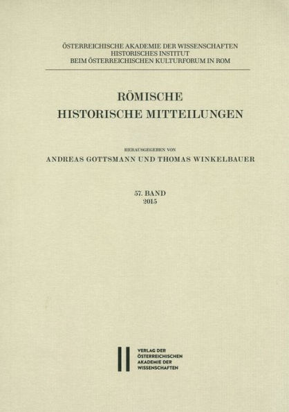 Romische Historische Mitteilungen 57 Band 2015