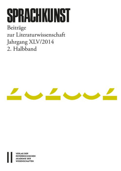 Sprachkunst: Beitrage zur Literaturwissenschaft