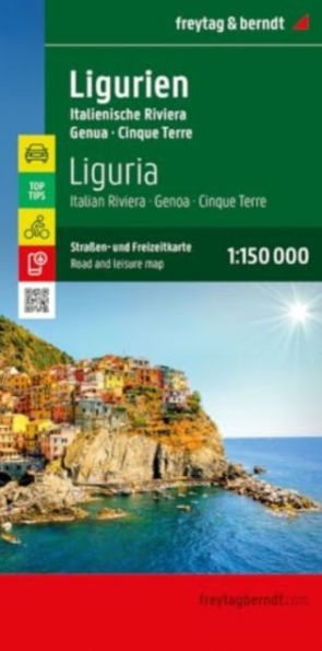 Liguria Road and Leisure Map: Italian Riviera - Genoa T10