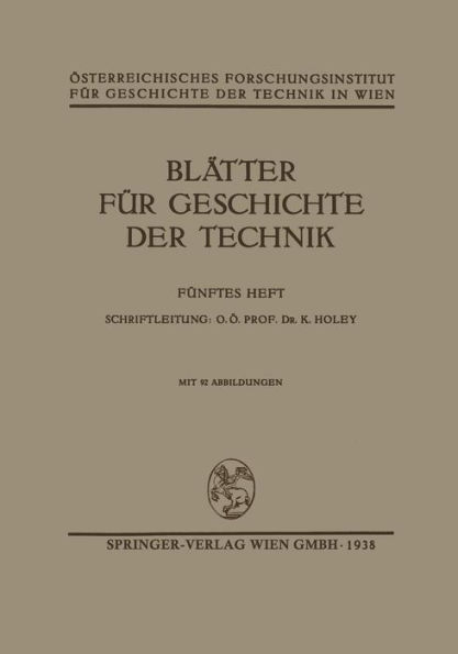 Blätter für Geschichte der Technik