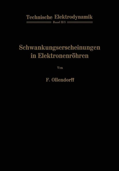 Schwankungserscheinungen in Elektronenrï¿½hren