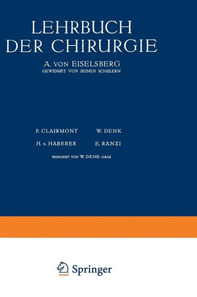 Lehrbuch der Chirurgie: Erster Band