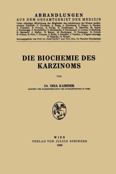 Die Biochemie des Karzinoms