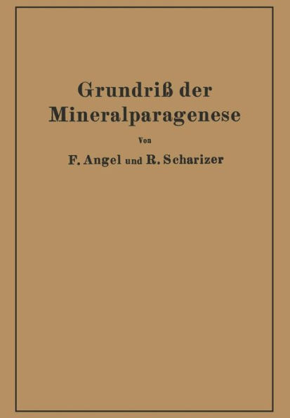 Grundriß der Mineralparagenese