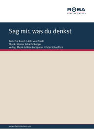 Title: Sag mir, was du denkst, Author: Werner Scharfenberger