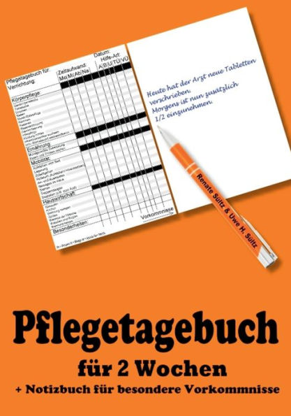 Pflegetagebuch für 2 Wochen - inkl. Notizbuch