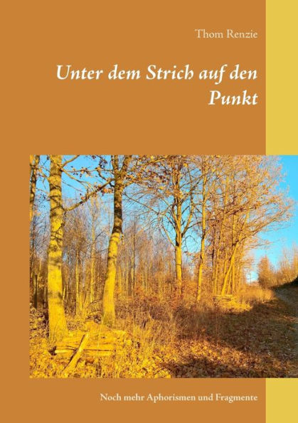 Unter dem Strich auf den Punkt: Noch mehr Aphorismen und Fragmente