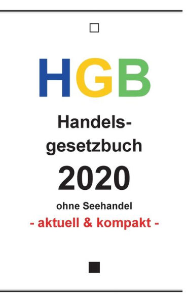 Hgb: Handelsgesetzbuch 2020