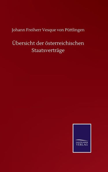 Übersicht der österreichischen Staatsverträge