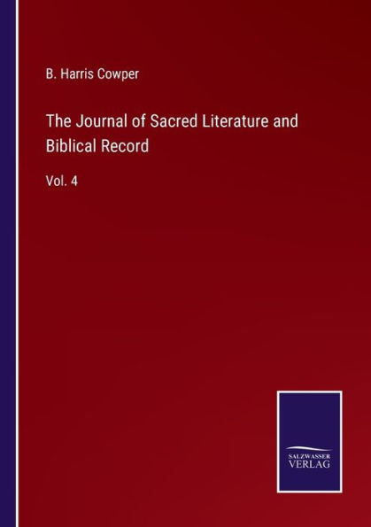 The Journal of Sacred Literature and Biblical Record: Vol. 4
