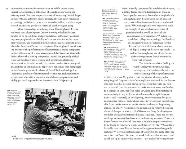 Merce Cunningham's Events: Key Concepts