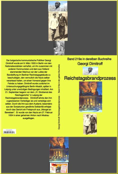 Reichstagsbrandprozess - Band 219e in der gelben Buchreihe - bei Jürgen Ruszkowski: Band 219e in der gelben Buchreihe