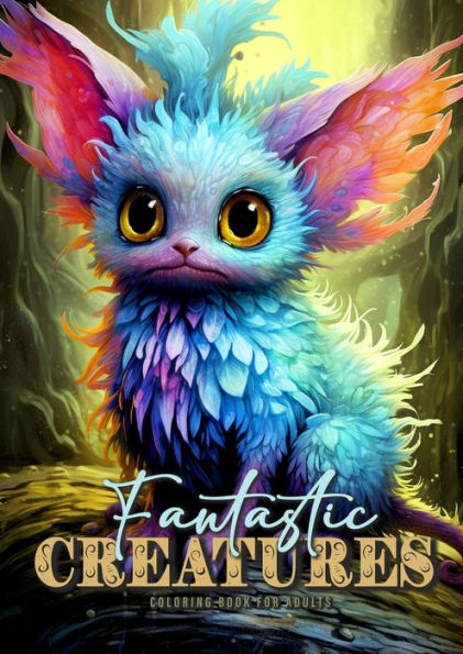 Fantastic Creatures Coloring Book for Adults: cute Creatures Coloring Book Grayscale cute Monsters Coloring Book for Adults Fantasy Beasts Coloring Book Magic