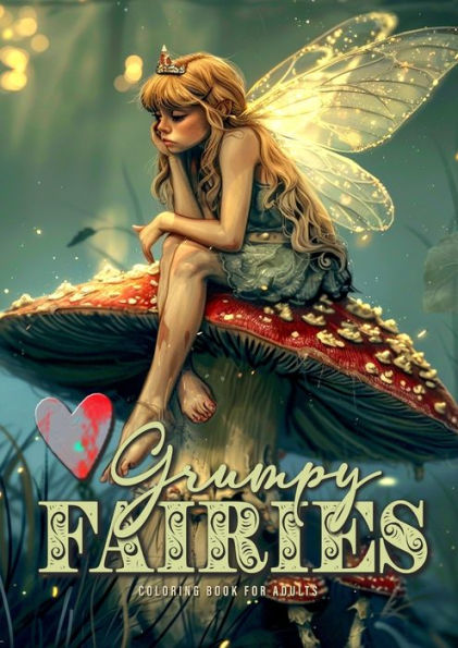 Grumpy Fairies Coloring Book for Adults: Funny Fairies Coloring Book Fairy Grayscale Coloring Book for Adults bored, grumpy and annoyed Fairies