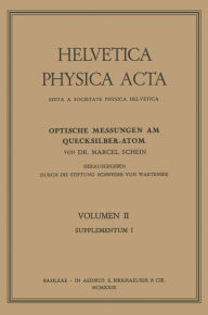 Title: Optische Messungen am Quecksilber-Atom, Author: SCHEIN