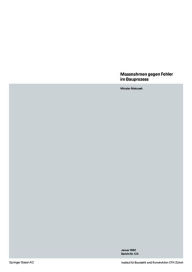 Title: Massnahmen gegen Fehler im Bauprozess, Author: M. Matousek