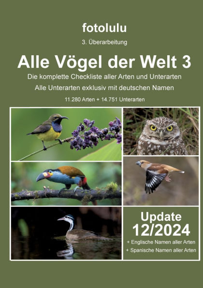Alle Vï¿½gel der Welt 3: Die komplette Checkliste aller Vogelarten und Unterarten der Welt