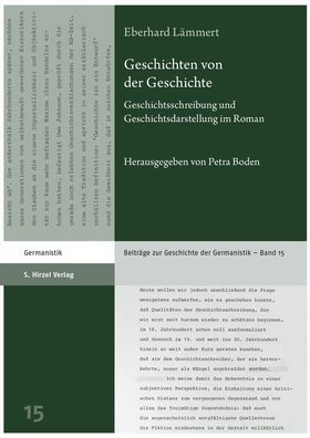 Geschichten von der Geschichte: Geschichtsschreibung und Geschichtsdarstellung im Roman