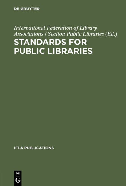 Standards for public libraries / Edition 2