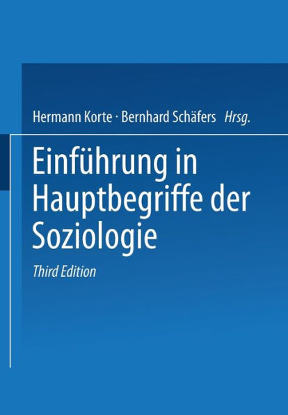 Einfï¿½hrung in Hauptbegriffe der Soziologie