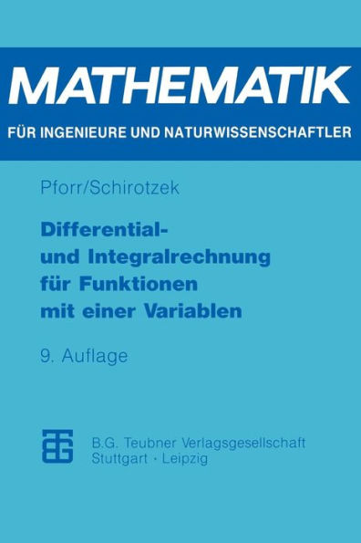 Differential- und Integralrechnung für Funktionen mit einer Variablen