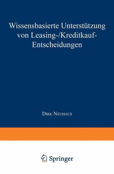 Wissensbasierte Unterstützung von Leasing-/Kreditkauf-Entscheidungen