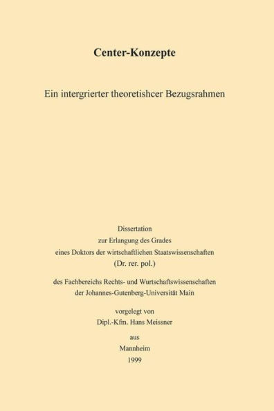 Center-Konzepte: Ein integrierter theoretischer Bezugsrahmen