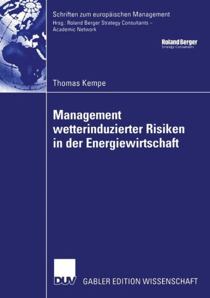 Management wetterinduzierter Risiken in der Energiewirtschaft