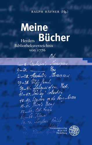 Meine Bucher: Herders Bibliotheksverzeichnis von 1776