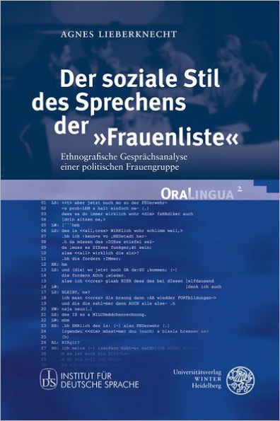 Der soziale Stil des Sprechens der 'Frauenliste': Ethnografische Gesprachsanalyse einer politischen Frauengruppe