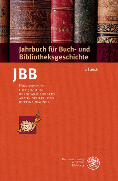 Jahrbuch fur Buch- und Bibliotheksgeschichte 1 u 2016