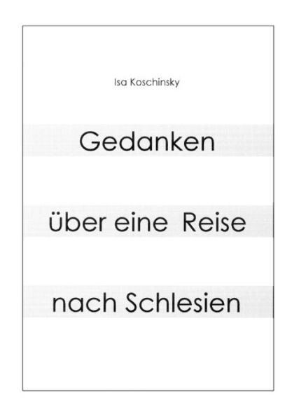 Gedanken über eine Reise nach Schlesien