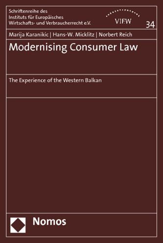 Modernising Consumer Law: The Experience of the Western Balkan