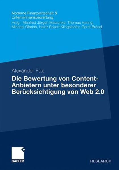 Die Bewertung von Content-Anbietern unter besonderer Berücksichtigung von Web 2.0