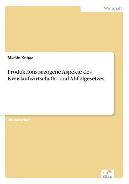 Produktionsbezogene Aspekte des Kreislaufwirtschafts- und Abfallgesetzes
