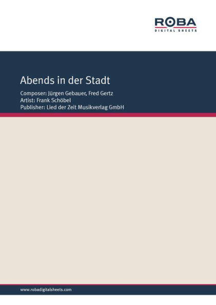 Abends in der Stadt: Single Songbook, as performed by Frank Schöbel