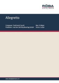 Title: Allegretto: Sheet Music, Author: Matteo Carcassi