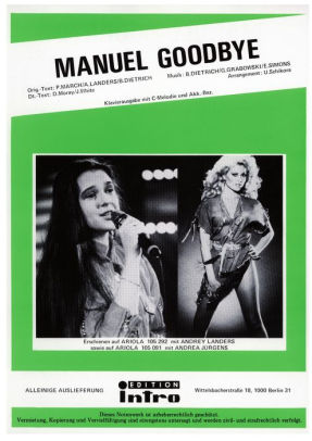 Manuel Goodbye: as performed by Andrey Landers / Andrea Jürgens, Single ...