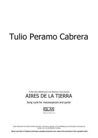 Title: Aires de la tierra (1. Vegas de Vueltabajo; 2. Mar; 3. Luna de Guamá; 4. Salmodia; 5. Fiesta): sheet music, Author: Tulio Peramo Cabrera