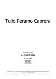 Title: Cubanera: sheet music, Author: Tulio Peramo Cabrera