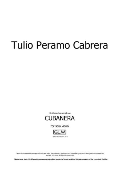 Cubanera: sheet music