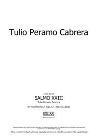 Title: Salmo XXIII: sheet music, Author: Tulio Peramo Cabrera