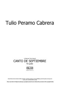Title: Canto de Septiembre: sheet music, Author: Tulio Peramo Cabrera